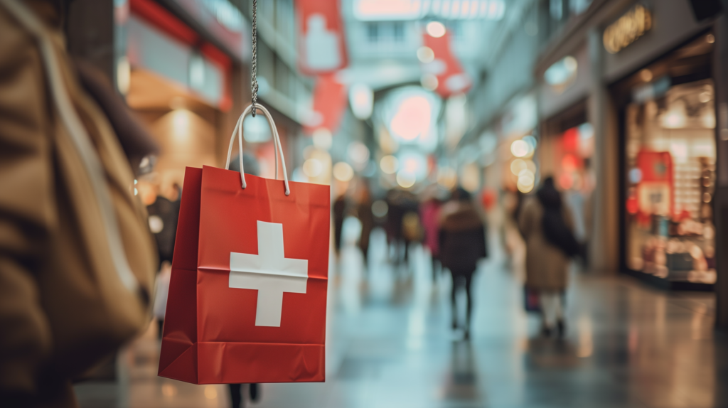 Faire du shopping dans les points de vente en Suisse